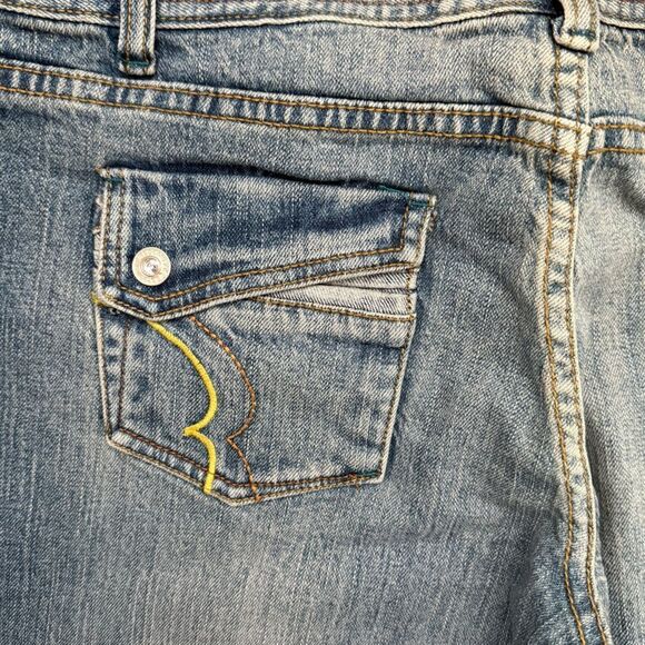 Rockawear Blue Flare Jeans Studded Legs and Zebra Cuffs Women’s Size 11 - Picture 8 of 8